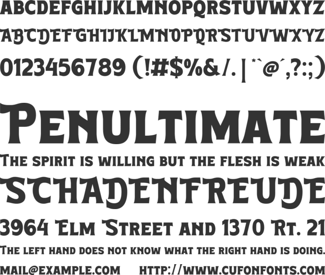 Boldern font preview