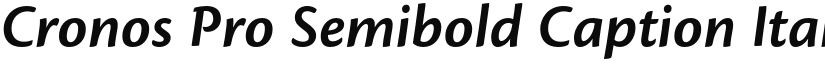 Cronos Pro Semibold Caption Italic font