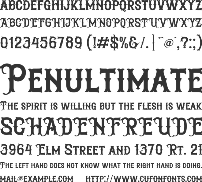 Arthemis font preview
