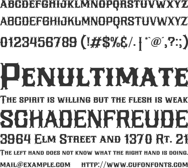 Mockerel font preview