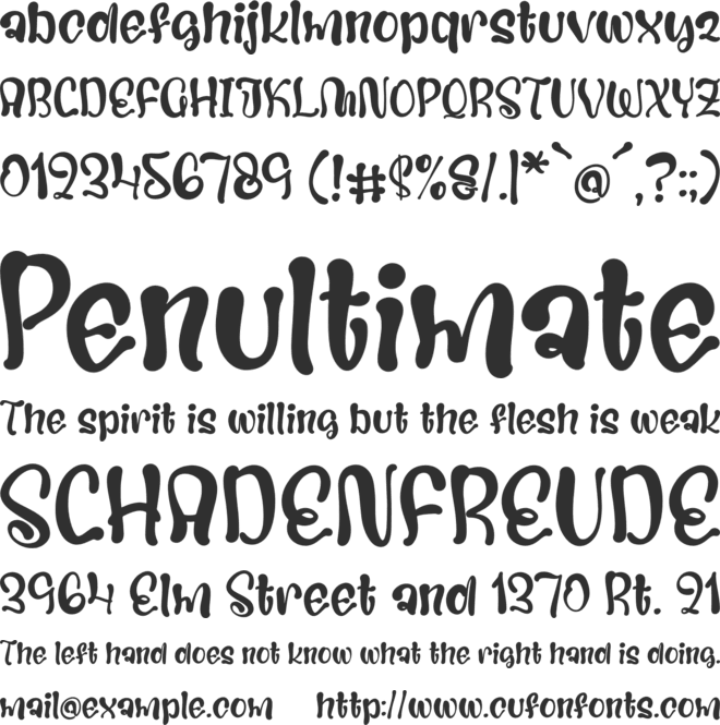 Mydine Walter font preview