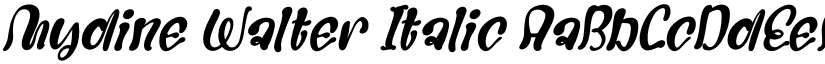 Mydine Walter Italic font