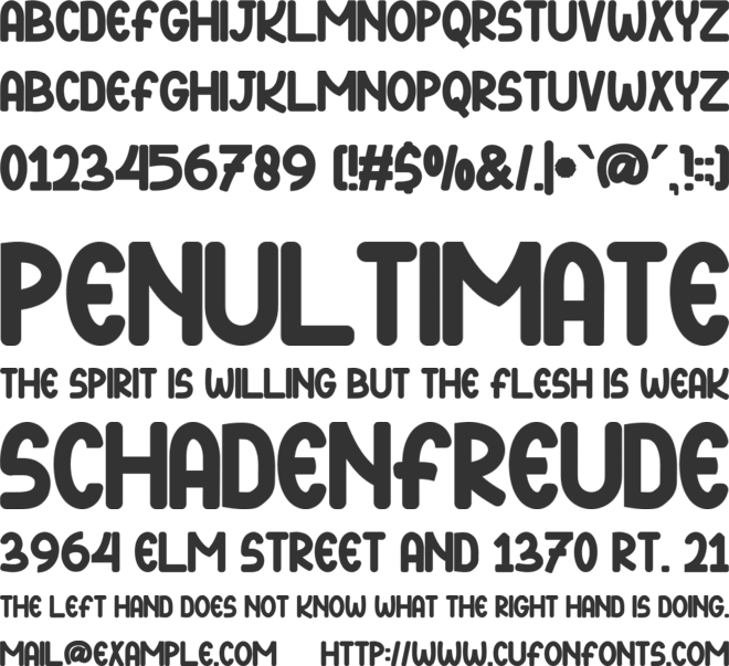 BUNETA font preview