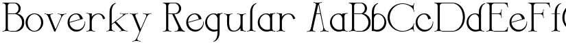 Boverky Regular font