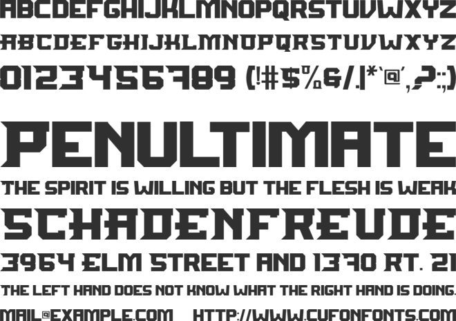BIGCLAW font preview