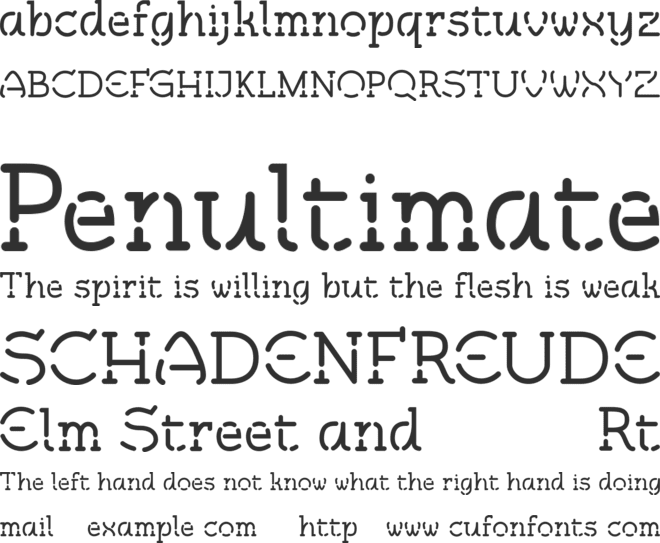 Gratety font preview