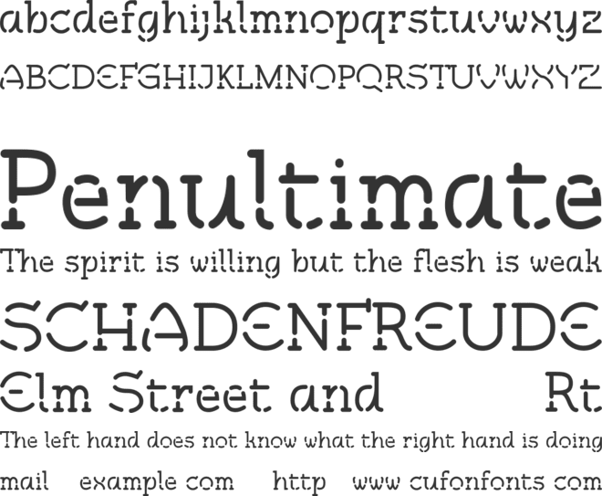 Gratety font preview