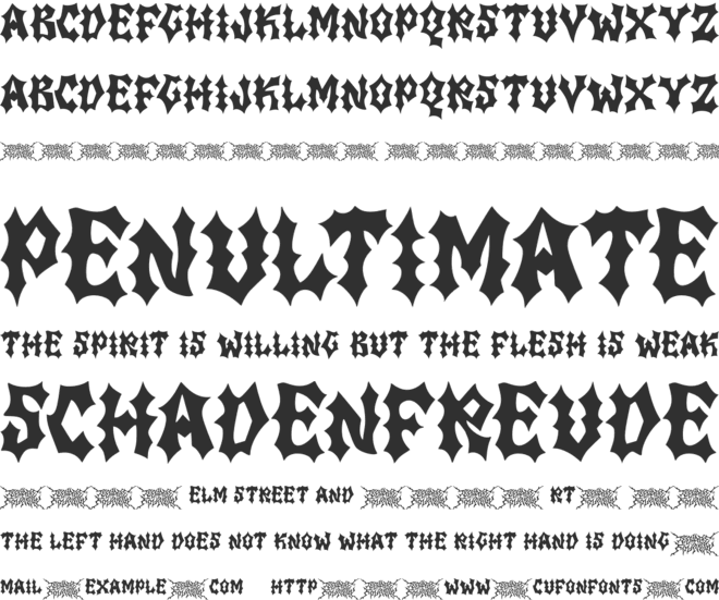 Teenage Rock Show font preview