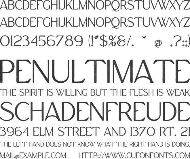 Eames font preview