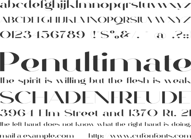 Calla font preview