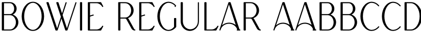 Bowie Regular font