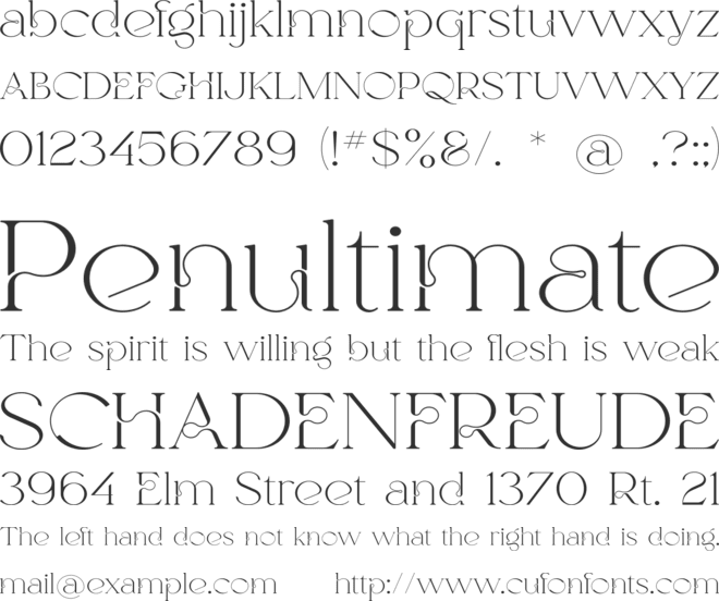 Averly font preview