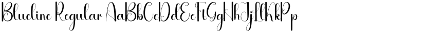 Blueline Regular font