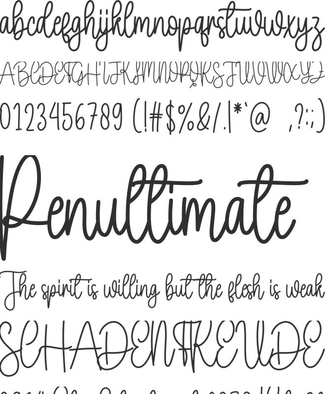Septhia font preview