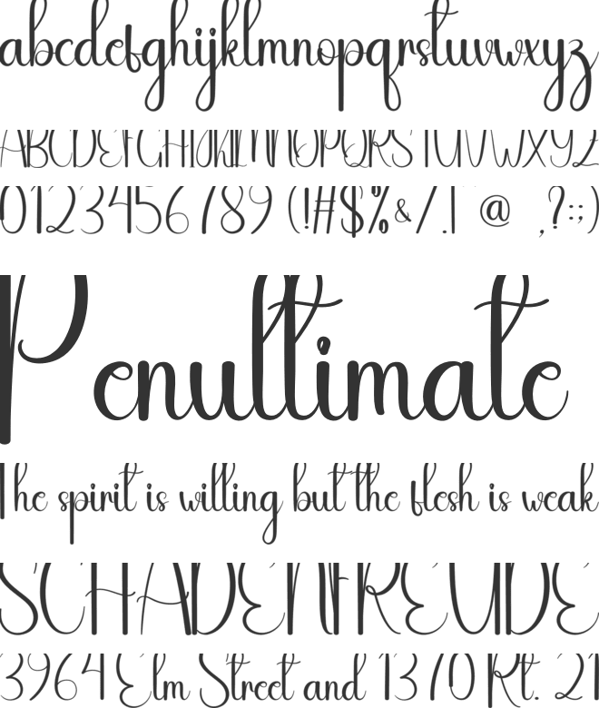Srundle font preview