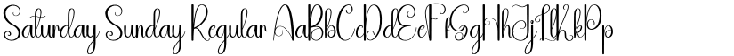 Saturday Sunday Regular font