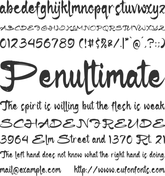 Anyboster Kladigta font preview