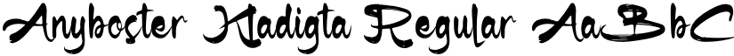 Anyboster Kladigta Regular font