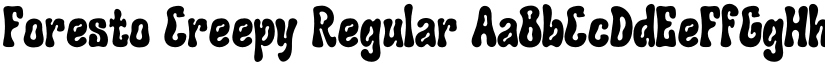 Foresto Creepy Regular font