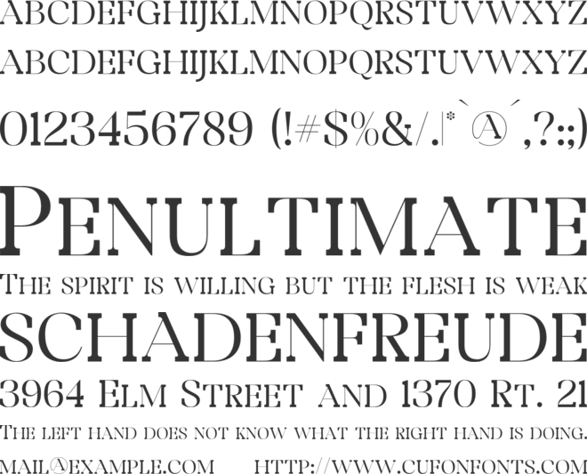 Bidgeto font preview