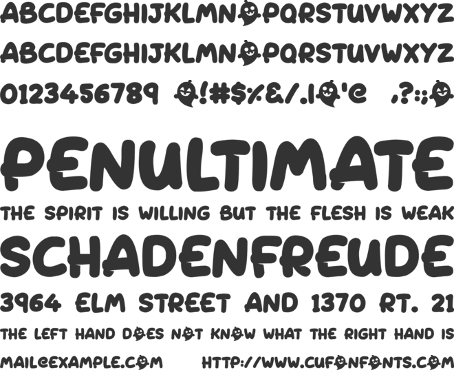 Ghost Pumpkins font preview