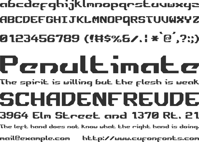 Ensign Flandry font preview