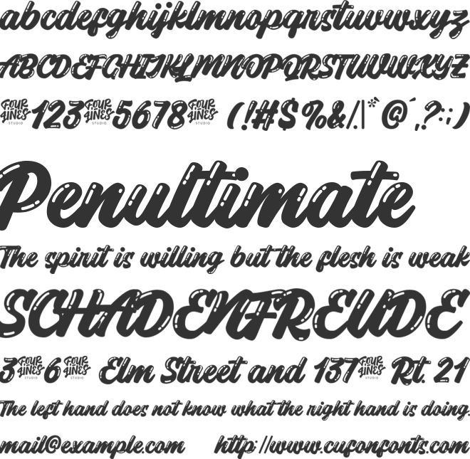 Milk Peach font preview