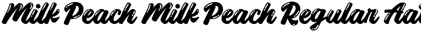 Milk Peach Milk Peach Regular font