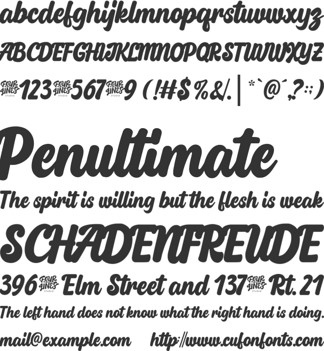 Quirk Chick font preview