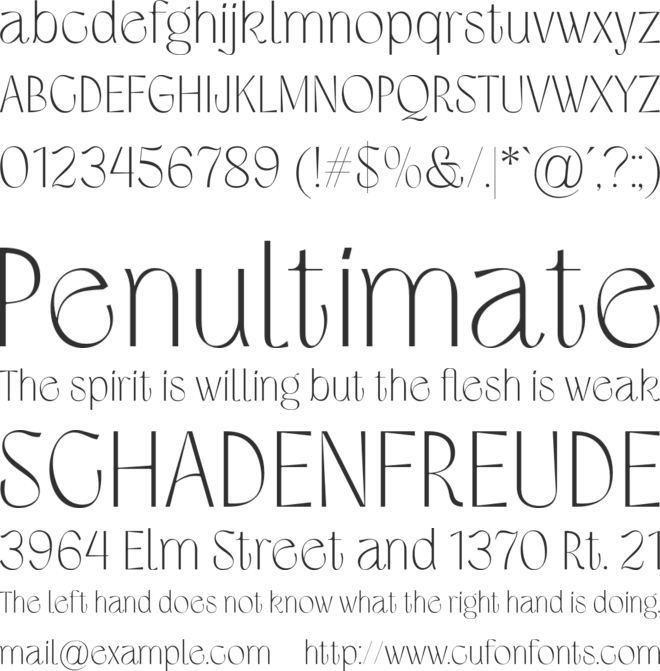The Saroja font preview