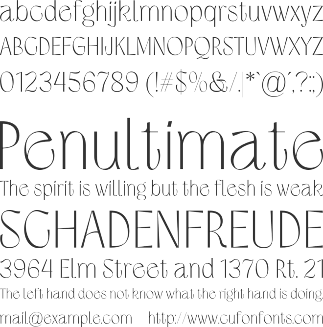 The Saroja font preview