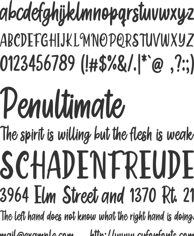 Shakilla font preview
