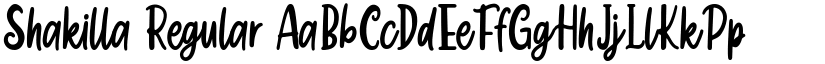 Shakilla Regular font