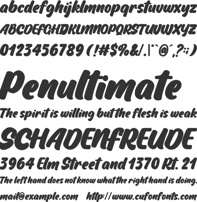 Lemon Round font preview