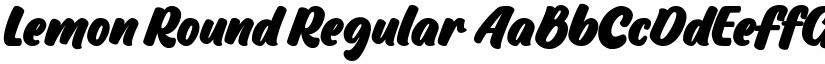 Lemon Round Regular font