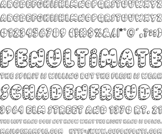 Pumpkin Bites font preview