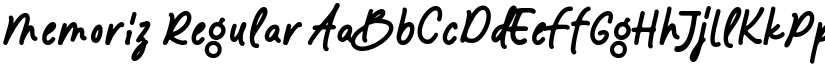 Memoriz Regular font