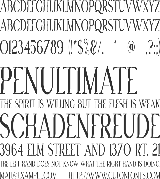 Acantha font preview