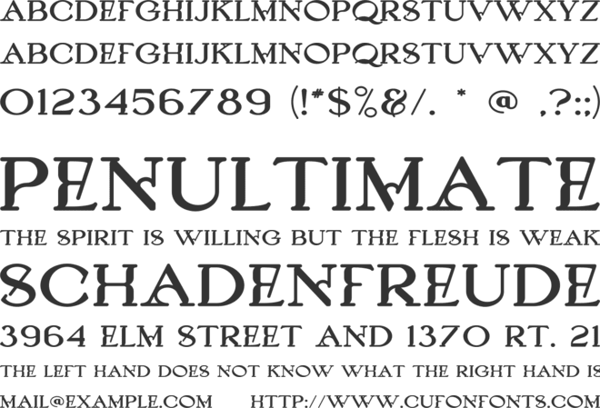 Acacia font preview