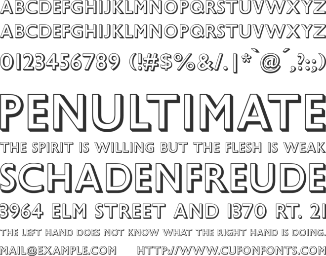 Gill Sans MT Shadow font preview