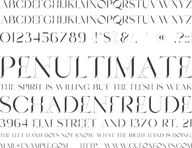 Abelia font preview