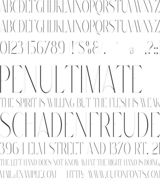 Hart font preview