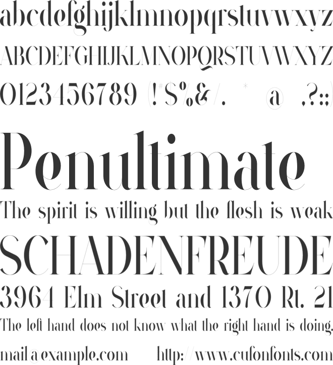 Emrys font preview