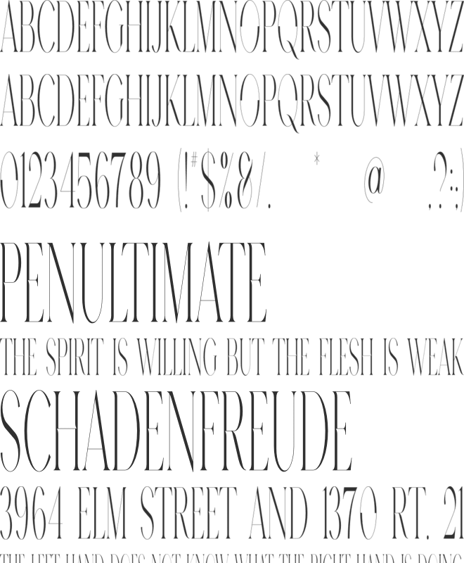 Elinor font preview