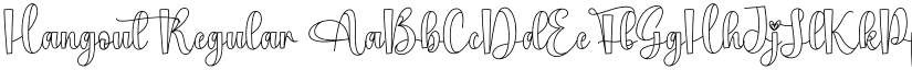Hangout Regular font