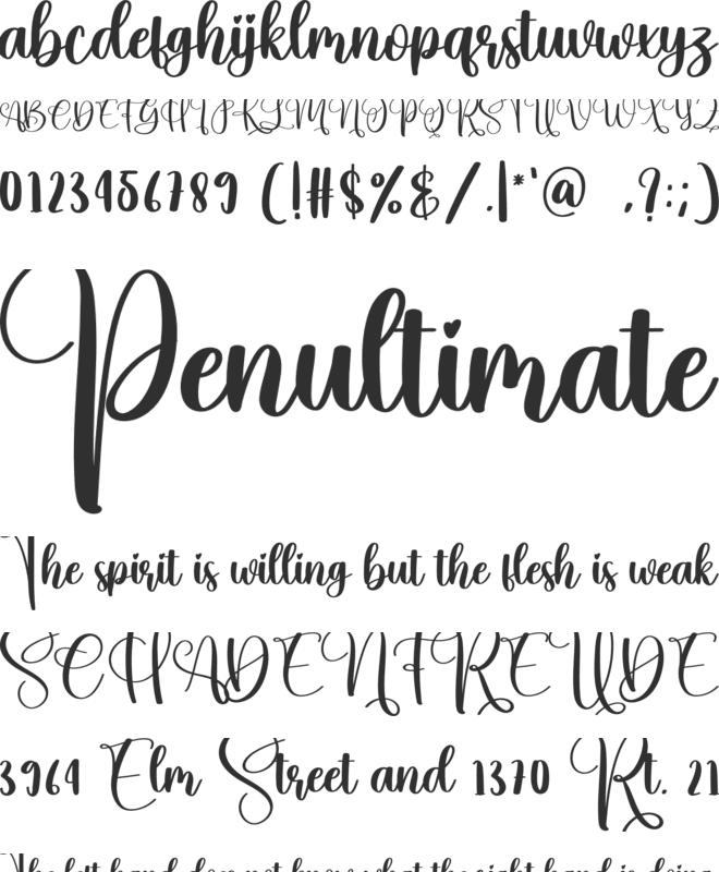 Dance font preview