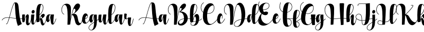 Anika Regular font
