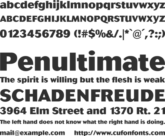 Cosmos font preview