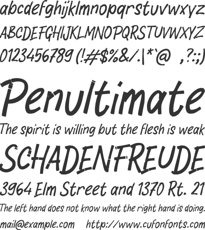 i Ichiban Brush font preview