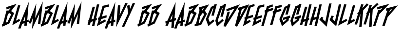 BlamBlam Heavy BB font
